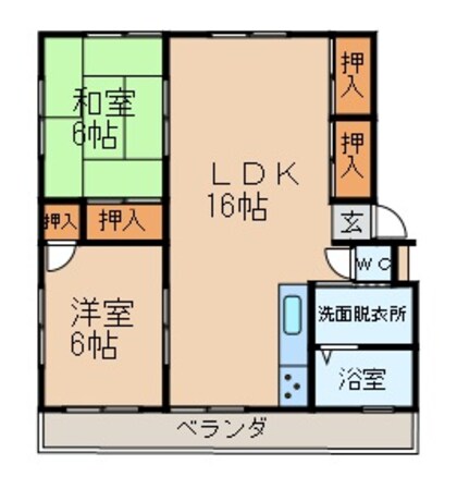 コーポ矢野の物件間取画像